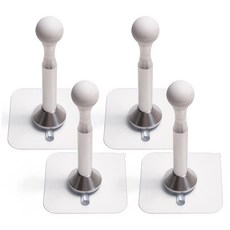 Sonjabisesang 黏貼式 NC加工 門擋 鍍鉻, 4個