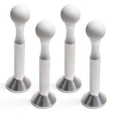 손잡이세상 NC가공 도어 스토퍼, 크롬, 4개