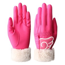 INCONTRO 女款 Angel Color 冬季高爾夫手套 雙手, 亮粉色, 1個