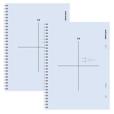 moong9 Main Page抗菌數學練習本 四格, 藍色, 2個