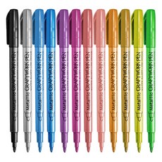 東亞PMS 金屬筆 硬頭 簽字筆型 12色, 12個, 混合顏色