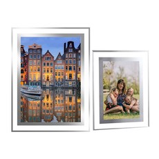 Time Leisure 可直立橫放壁掛水晶獎狀證書相框 (贈4x6吋相框), 1個, 透明色, A4