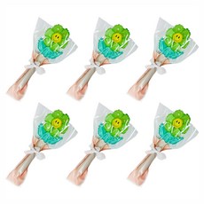 Party09 雛菊花束氣球套組, 萊姆綠, 6個