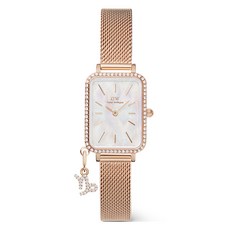 다니엘웰링턴 여성용 QUADRO CRYSTAL ZODIAC MELROSE 조디악 패션 메탈시계 + 염소자리 펜던트