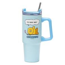 Kakao Friends春植手把保溫杯, 887ml, 藍色, 1個