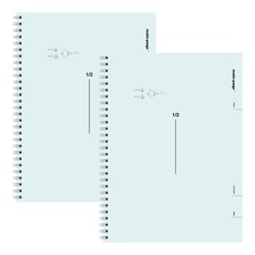 3000 Main Page 2分割 數學練習簿, 2個, 薄荷綠
