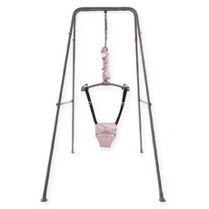 lalabi 嬰兒彈跳鞦韆 + 坐墊全套組, 1套, 西西里粉 (彈跳鞦韆), 藍色 (鞦韆)