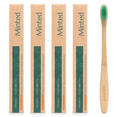 Minted 竹製牙刷, 4個, 1入