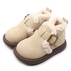 Rurushu 兒童Y字扣帶羊羔毛毛靴 BW006