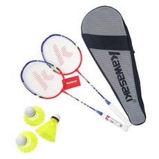 kawasaki 川崎 羽球拍 UNIT POWER 99 2支 + 球袋 + 羽球3入組, 1套