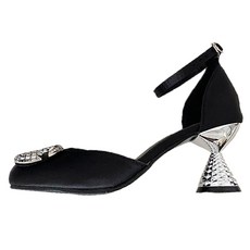 페이퍼먼츠 스트랩 샌드 클락 실버 포인트굽 펌프스힐 02412