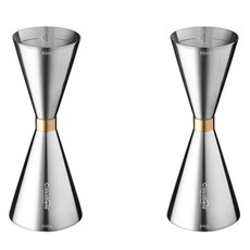 Casabeni 居家調酒 雞尾酒 金環 量酒器 60ml / 90ml, 混合色, 2個