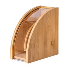 Time Leisure 實木防塵防潮咖啡濾紙收納盒/收納架, 1個, 咖啡色