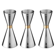 Casabeni 居家調酒 雞尾酒 金環 量酒器 30ml / 60ml, 混合色, 3個