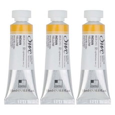 신한화구 전문가 수채화물감 SWC 튜브 D시리즈 853 인디언 옐로 3p, 15ml, 1색