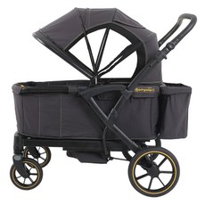 폼포라 플렉시블 플레런 F2 프리미엄 1인용 유모차형 접이식 유아웨건, 제트블랙