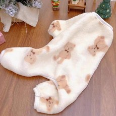 Coco studio 狗狗Shin Teddy舒適睡眠連身衣, 1個, 白色