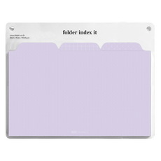 PLEPIC 文件夾式三層索引便利貼 L, 60張, 1個, 紫羅蘭色