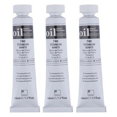 신한화구 전문가 유화물감 티타늄화이트 3p, 50ml, 1색