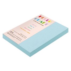 종이문화 두꺼운 양면 레인보우 카드지 205g NO16 스카이블루, 32절, 55개