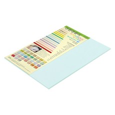 종이문화 레인보우 두꺼운 양면카드지 205g 15 아쿠아블루, 4절, 7개