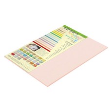 종이문화 두꺼운양면 레인보우카드 칼라용지 No22 라이트핑크 205g, 4절, 7개