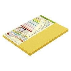 종이문화 레인보우카드 두꺼운양면 칼라용지 205g NO6딥옐로우, A4, 25개