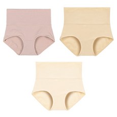 이너베이직 코튼 컬러파레트 말림없는 탄탄 하이라이즈 똥배 팬티 3종 세트