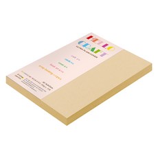 종이문화 레인보우카드 두꺼운 양면카드지 205g 03 베이지, 45개