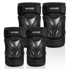 ACEFURTHER 摩托車護膝 2件 + 護肘 2件套組 K08, 1套, 黑色