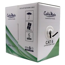 CableMate CAT.6 UTP Giga 自製用盒裝網路線 CM1183, 黑色, 305m, 1個