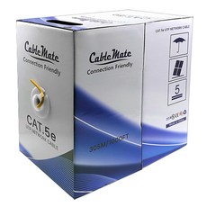 CableMate CAT.5e UTP 盒裝網路線 CM108, 黃色(CM1083), 1個, 305m