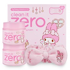 BANILA CO 芭妮蘭 Clean It Zero My Melody聯名卸妝膏 180ml*2瓶+洗臉帶套組, 1組