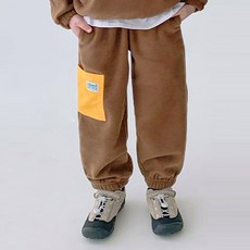 베리클로젯 남아용 기모 키치 투톤 카고 보온 팬츠