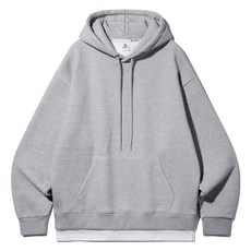 ALVINCLO 男女通用層次刷毛寬鬆連帽T恤 AVH885