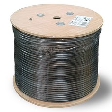 CableMate CAT 5e UTP 戶外用 捲筒式 網路線 CM1091, 1個, 黑色, 305m