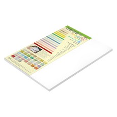 종이문화 두꺼운 양면 레인보우 카드지 No 30 스노우화이트 205g, B4, 15개