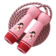 NEWNO 粉彩卡通跳繩, 紅粉色, 1個