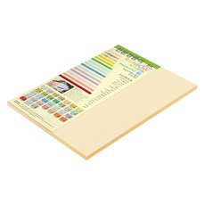 종이문화 두꺼운양면 레인보우카드 칼라용지 No2 아이보리 205g, B4, 15개