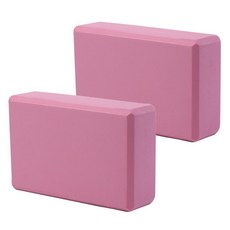 Khohimo 皮拉提斯伸展EVA泡棉瑜珈磚 4W300, 粉紅色, 2個