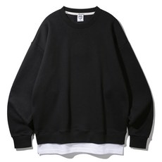 ALVINCLO 男女通用層次感刷毛寬鬆版型大學T MAR884