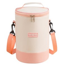 GUNU 圓筒形多功能斜背便當袋, 珊瑚色, 1個
