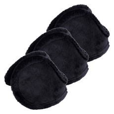 Two Gram Plus 冬季防寒毛絨耳罩, 黑色, 3個