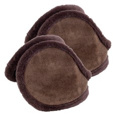 투그램플러스 겨울 방한 털 귀도리, 브라운, 2개