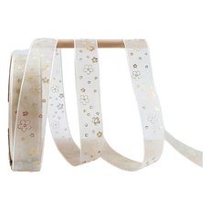 길그리 황금 레터링 투명 선물 포장 리본 2.6cm, 05 꽃, 1개, 180cm