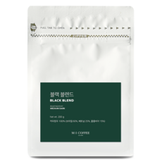 M.I.Coffee 黑綜合咖啡豆, 200g, 1個, 原豆(未研磨)