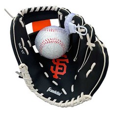 Franklin 兒童用 MLB 棒球手套 右投用 76099F26, 1個, 黑色 + 橘色