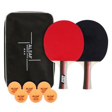 아리프 센슈얼 탁구라켓 2p + 탁구공 6p + 보관 파우치 세트, 혼합색상, 1세트