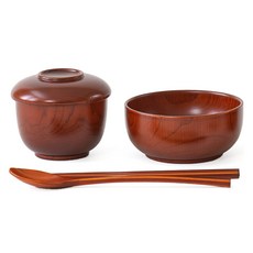 YEDAUM 南原灰碗、湯匙、湯匙套裝1人份, 1組, 飯蓋+飯碗+湯碗+湯匙+筷子