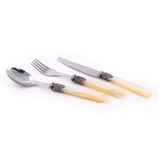 EME 拿破崙西餐餐具單人組, 1套, 象牙白, 餐匙 + 餐叉 + 餐刀